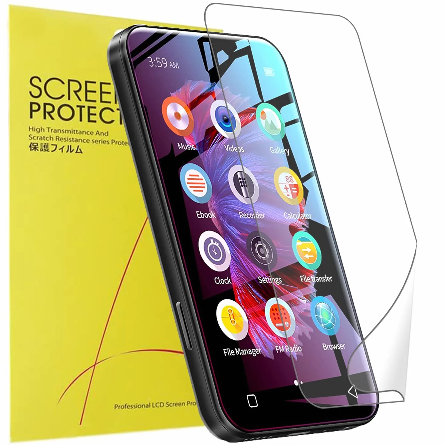 Blueshaweu Folia ochronna kompatybilna z TIMMKOO 4,0-calowy ekran dotykowy MP3 Player, HD przezroczysta, elastyczna folia ochronna na wyświetlacz TPU [6 sztuk] do TIMMKOO Q5 MP3 Player (6 sztuk)