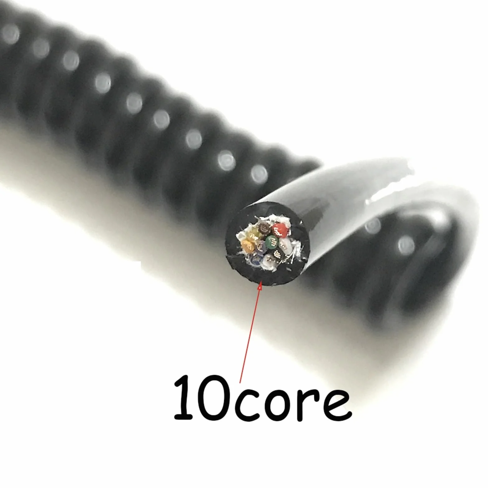 Zwinięty przedłużacz 0,2 mm 2 kwadratowy elektryczny wielordzeniowy drut miedziany 2p-10 rdzeniowy spiralny kabel teleskopowy(7core 0.2 Square)