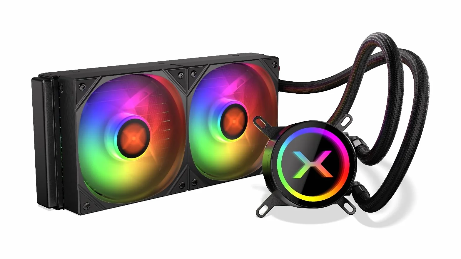 KRUX HydroX 240 ARGB, Chłodzenie Cieczą AiO, Chłodnica 240mm, 2x Wentylator 120mm PWM ARGB, Blokopompka Infinity Mirror, Pasta Termoprzewodząca w Zestawie, Intel LGA1851/1700, AMD AM5/AM4