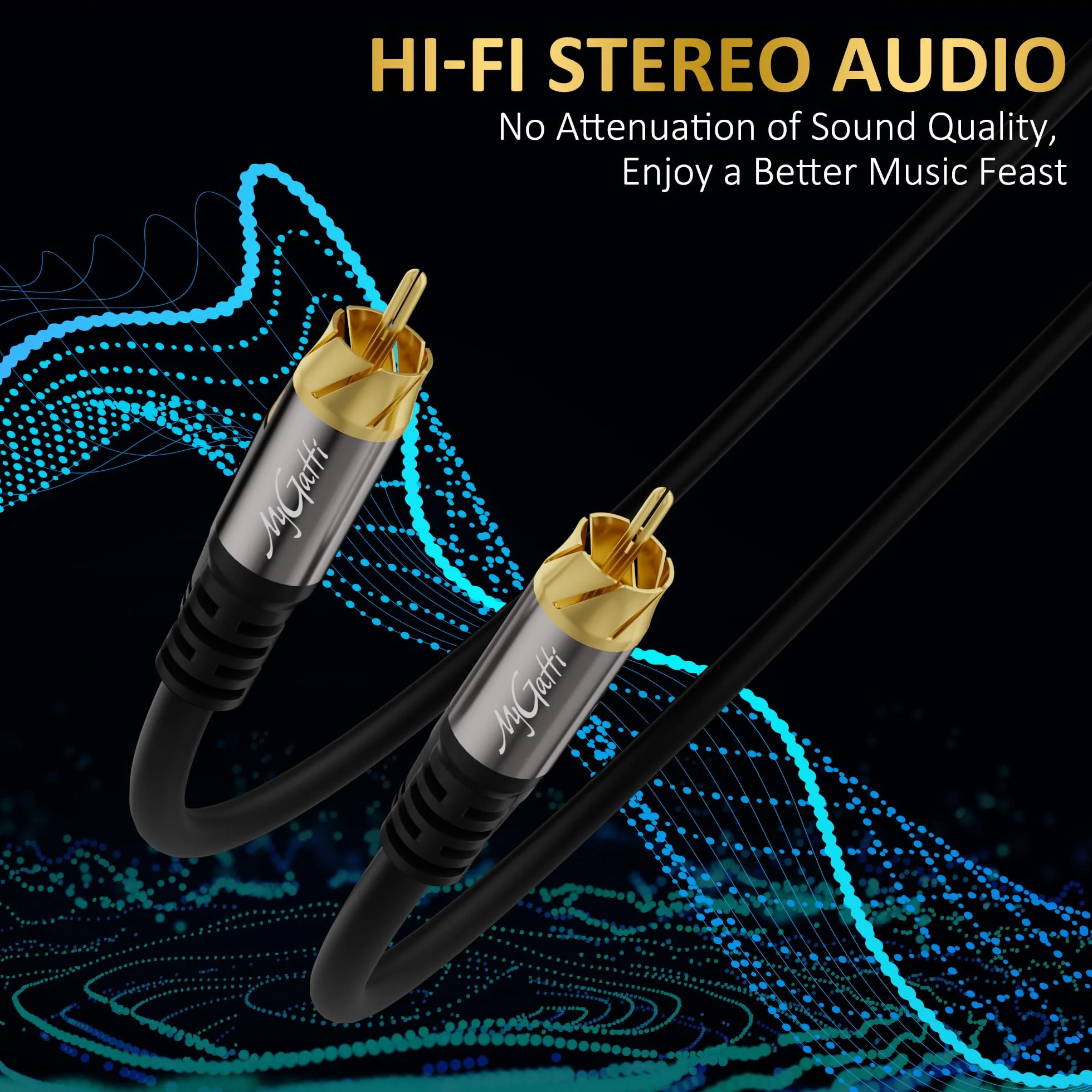 Kabel RCA na RCA S/PDIF cyfrowy koncentryczny cynkowana miedź podwójnie