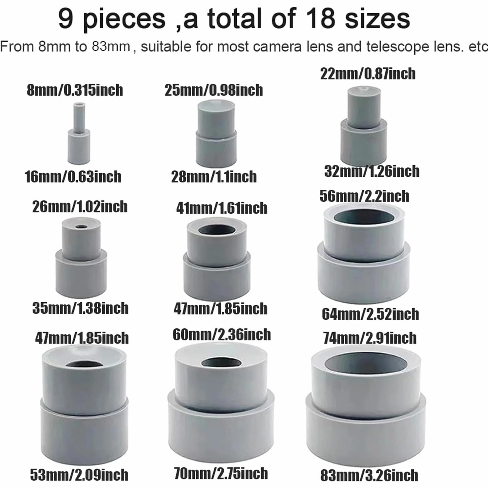 Zestaw do naprawy obiektywów 9 Części Uniwersalny Precyzyjny Zestaw | Narzędzie do Demontażu Pierścieni w Aparacie Do użytku w studiu, domu, podczas