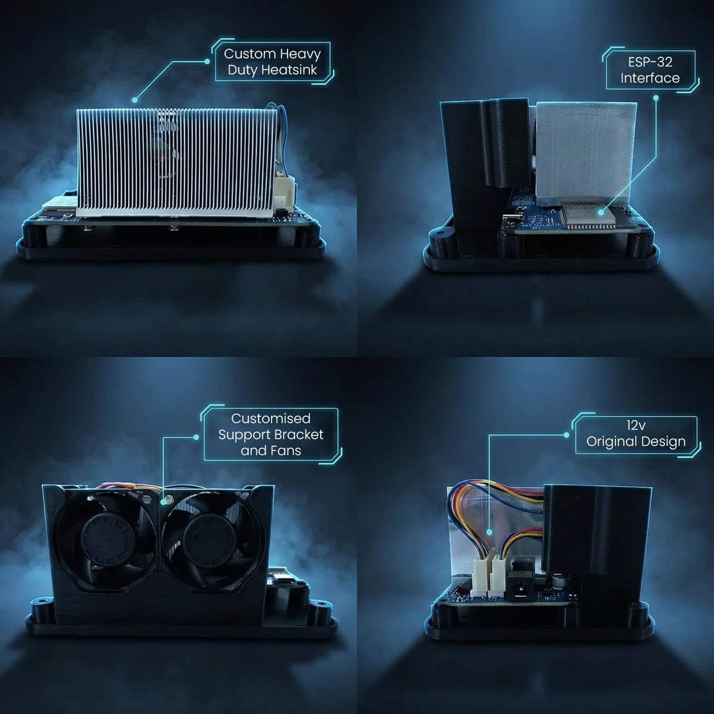 Bitforge Nano koparka Bitcoin z podwójnym BM1370 ASIC, hash rate 2,5 TH/s | Projekt open source, zasilanie 12 V, chipy ASIC niskiej mocy, regulowana wydajność, kontrola web, PSU multiregionowy