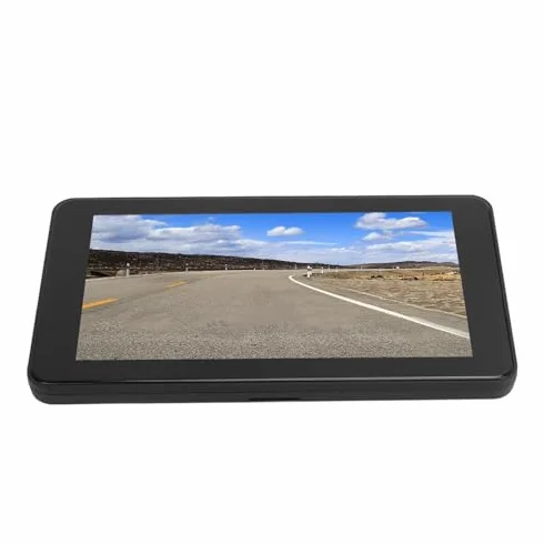 Nawigator GPS, 7-calowy Ekran Dotykowy HD Nawigacja GPS ze Wskazówkami Głosowymi dla Win CE6.0, 256MB R AM 8GB ROM, Przenośny System GPS dla Samochodów Ciężarowych Autobusów