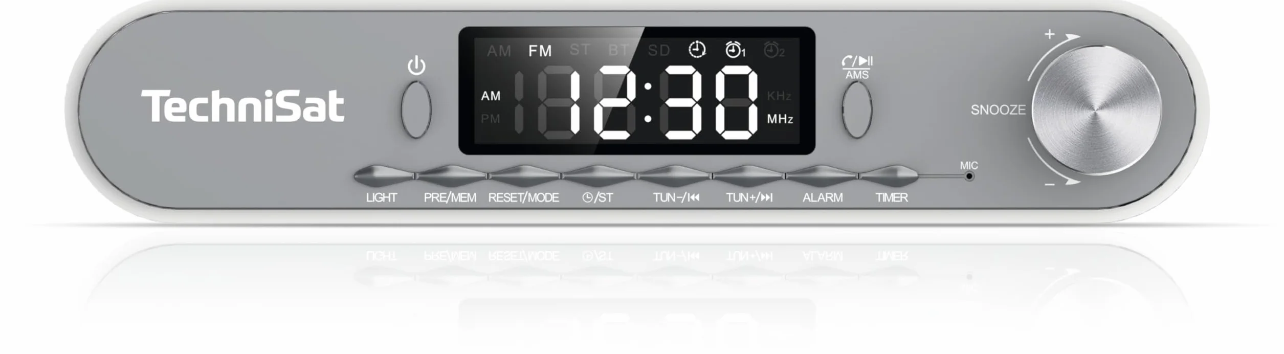TechniSat KITCHENRADIO – radio kuchenne do zabudowy z UKW/FM, wyświetlacz LED, lampa robocza, timer, Bluetooth, funkcja budzika, zestaw głośnomówiący, głośnik 5 W