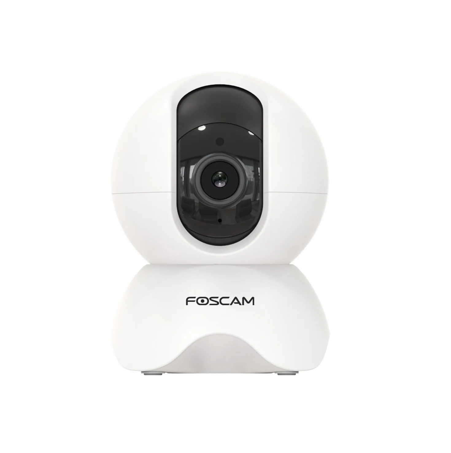 Foscam 5 MP Wewnętrzna kamera nadzorująca WiFi, Pan-Tilt z 6 cyfrowym zoomem, dwukierunkowy dźwięk, noktowizor, detekcja ruchu/osoby, asystent głosowy, biały monitor dla dziecka opakowanie 1 x 5