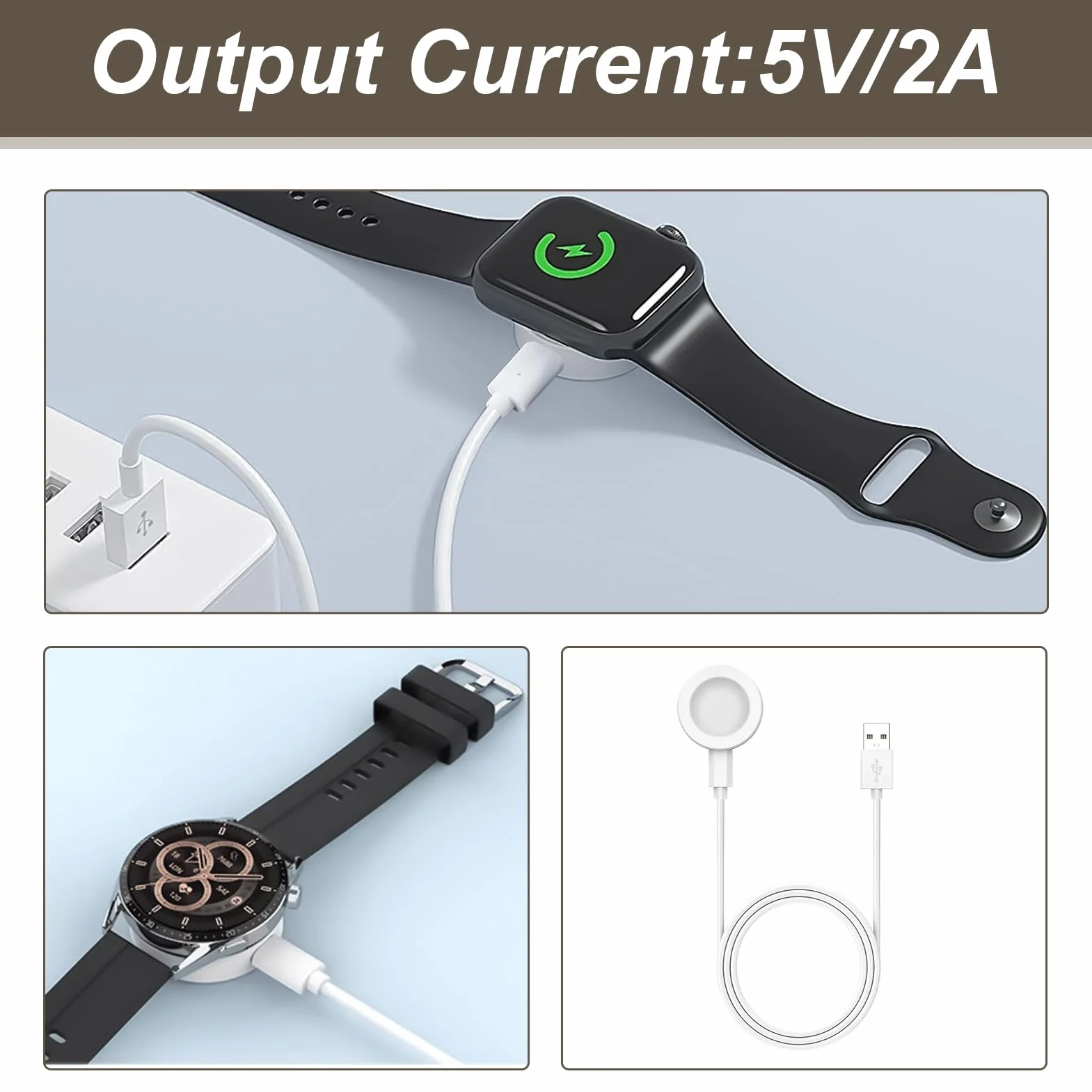 Ładowarka magnetyczna kompatybilna z Huawei Watch GT5 Pro, GT5, GT4, GT3, GT3SE, GT Runner, GT2Pro, 4/4Pro, 3/3Pro, 100 cm