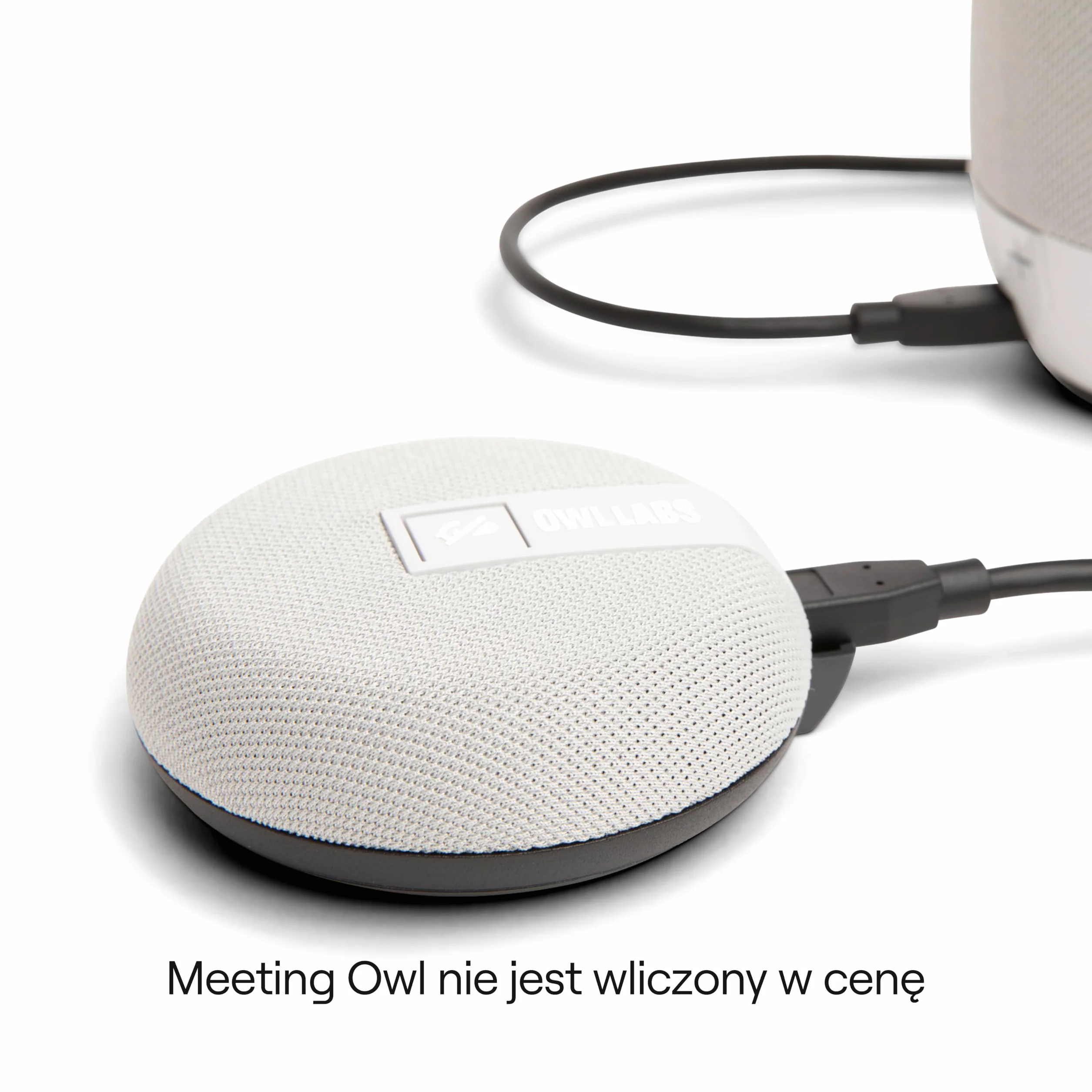 Owl Labs Mikrofon Expansion Mic firmy do Meeting Owl 3/4+ – zwieksza zasieg dzwieku w wiekszych pomieszczeniach o 2,5 metra w kierunku mikrofonu, szary