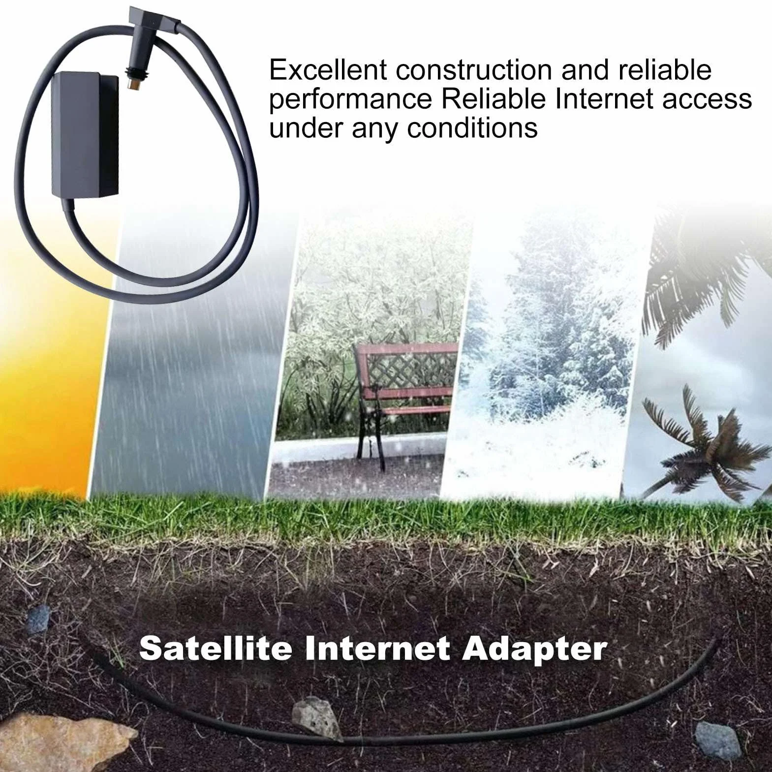 Adapter Ethernet do V2 Gen2, Adapter Ethernet Internet Satelitarny V2 do Anteny Prostokątnej, Adapter Ethernet do Przewodowej Sieci Zewnętrznej,
