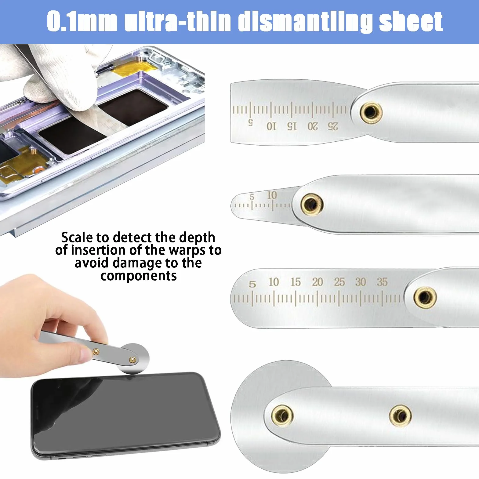 11 szt. Zestaw narzędzi naprawczych Pry Tool Kit Narzędzie do otwierania, Ultracienkie podważanie, Narzędzie do otwierania do iPhone'a, laptopa, iPada, MacBooka, tabletu, komputera, zegarka, naprawy