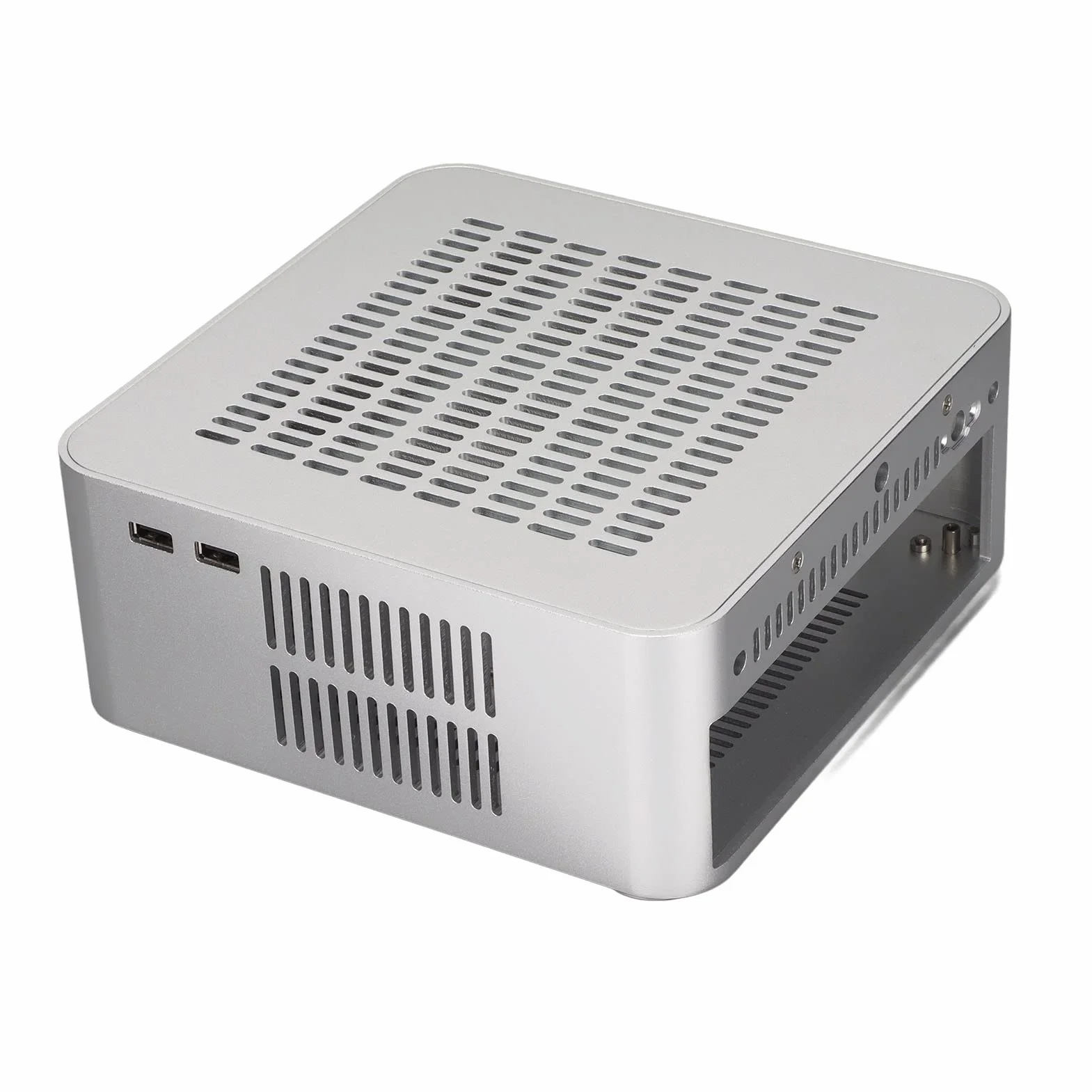 Semme Obudowa Komputera Stacjonarnego ITX Kompaktowa Obudowa HTPC z Dobrym Odprowadzaniem Ciepła Wysokiej Jakości Stop Aluminium do Domowych Terminali Wideo i Terminali Samoobsługowych