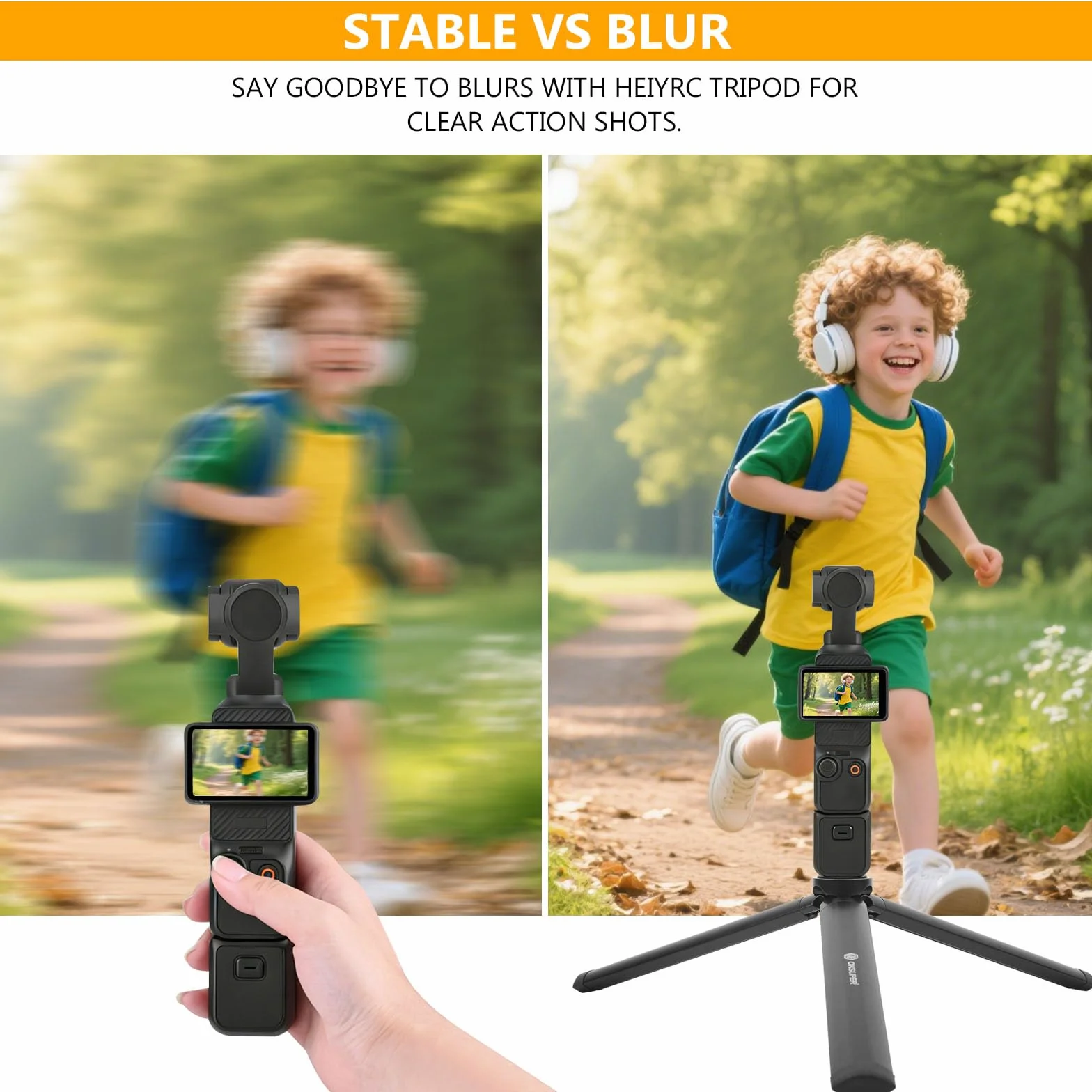 Mini statyw, statyw stołowy, aluminiowy kijek do selfie ze statywem, kompaktowy stojak na kamerę sportową na biurko dla DSLR, kamer sportowych, Insta360, DJI Osmo Action, stojak na kamerę