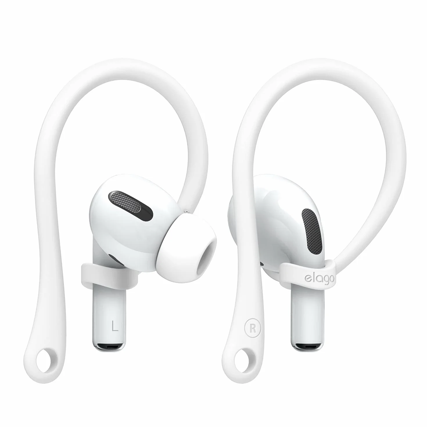 elago Haczyki na uszy kompatybilne z AirPods 3, Pro, AirPods 2, 1, akcesoria do słuchawek, antypoślizgowe, ergonomiczna konstrukcja, wygodne dopasowanie (białe)