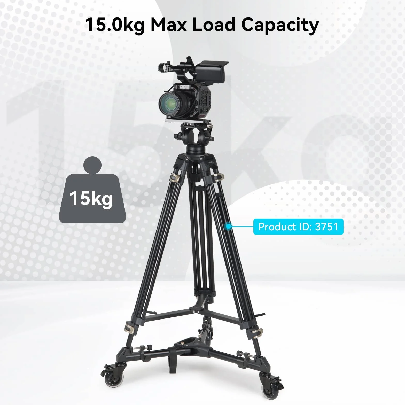 SMALLRIG Uniwersalny Uniwersalny Statyw Fotograficzny, WytrzymałY, z Regulowanymi Uchwytami na Nogi i Torbą do Noszenia, NośNość 33 lb - 3986