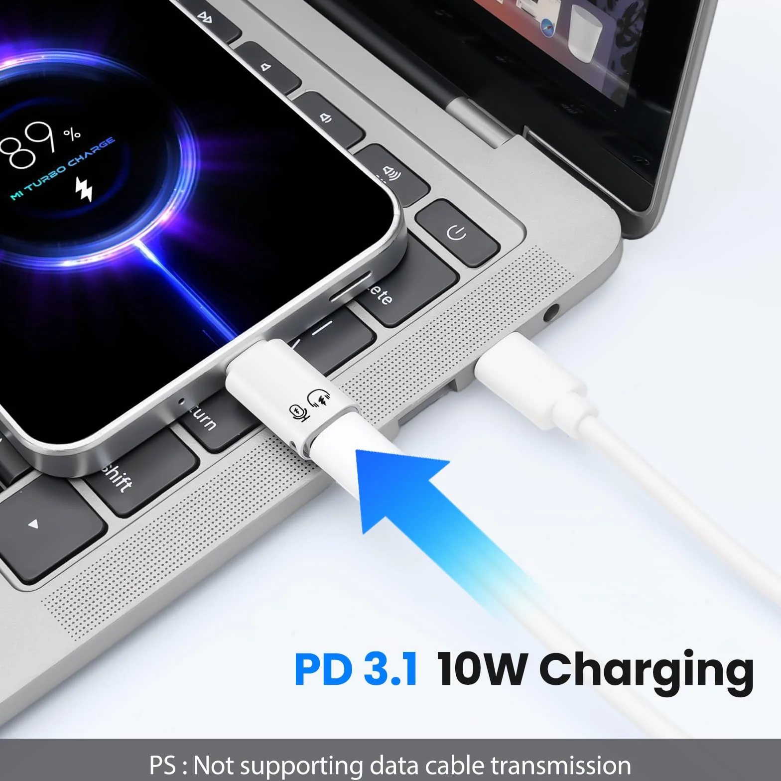 Adapter USB-C 3.1 na Lightning (2 sztuki), Lightning męski na USB C żeński, adapter mikrofonowy do słuchawek, ładowanie, kompatybilny z OTG - biały