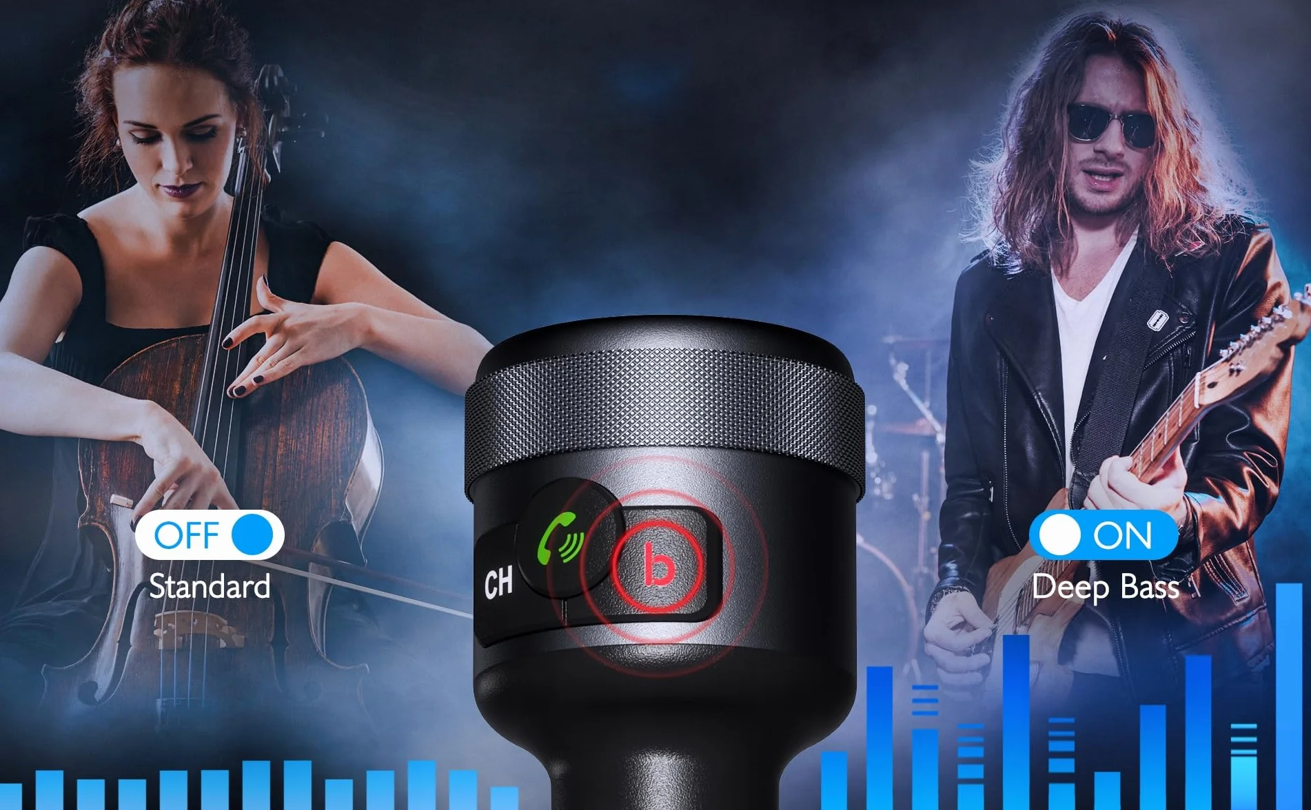 LTC TR252 Transmiter Samochodowy Bluetooth 5.1 Zestaw Głośnomówiący Szybka Ładowarka Power Delivery 3.0 Tester Napięcia Akumulatora