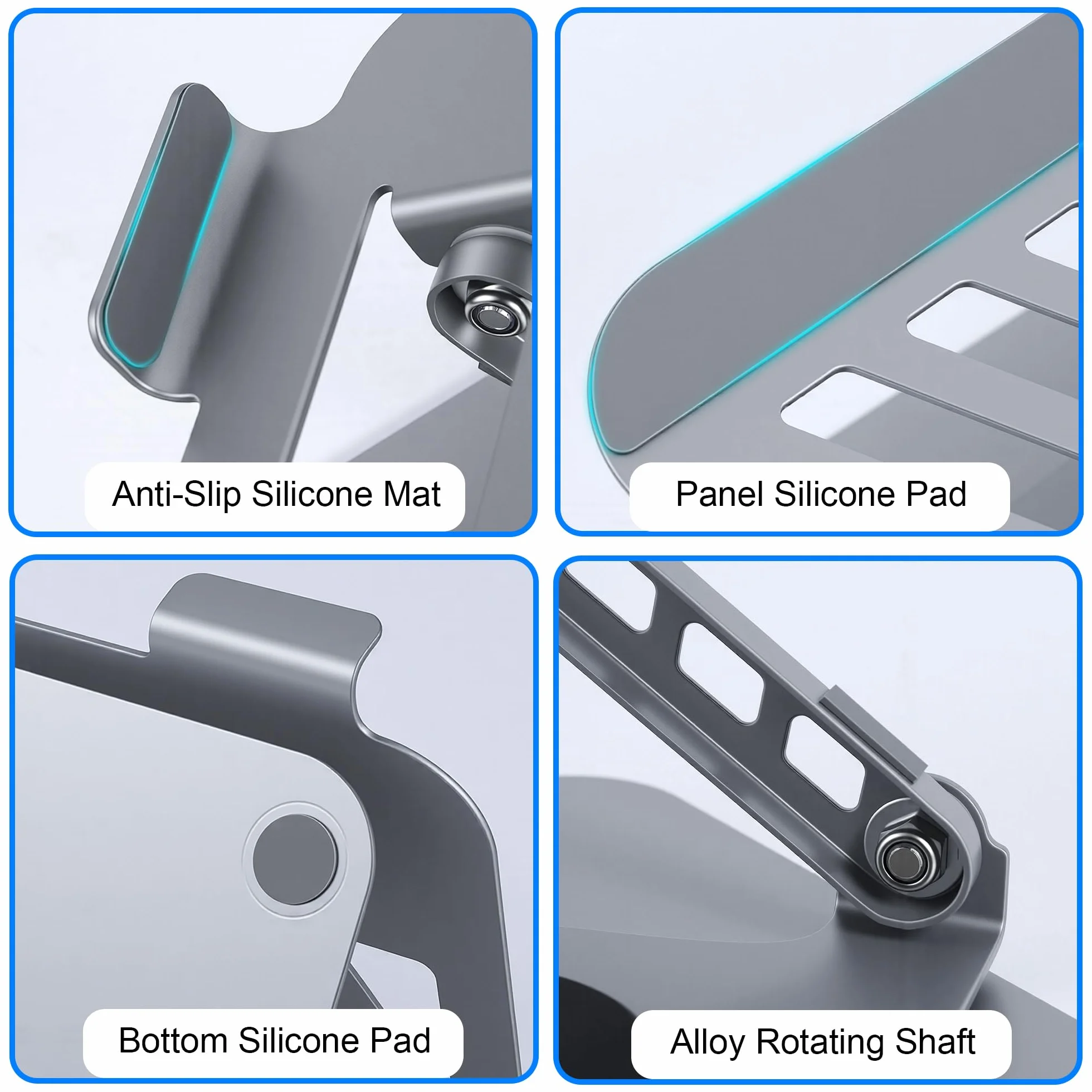 360° Obrotowy stojak na laptopa z regulacją wysokości, ergonomiczna podstawka na biurko, składany stojak na notebooka kompatybilny z MacBook Air Pro, 10-16 cali