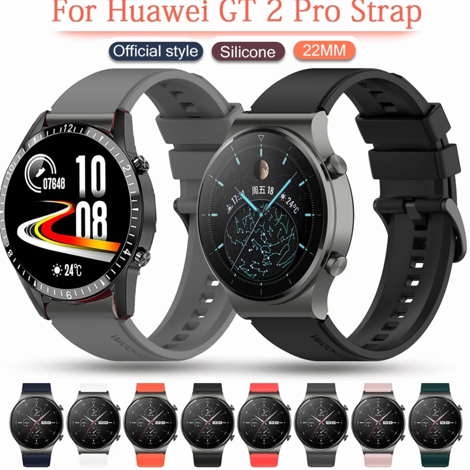 Obejrzyj Oficjalny pasek 22 mm dla GT 2 GT2 Pro Oryginalne wymianę smartwatcha Pas Pasband/Teal/dla GT2 46mm