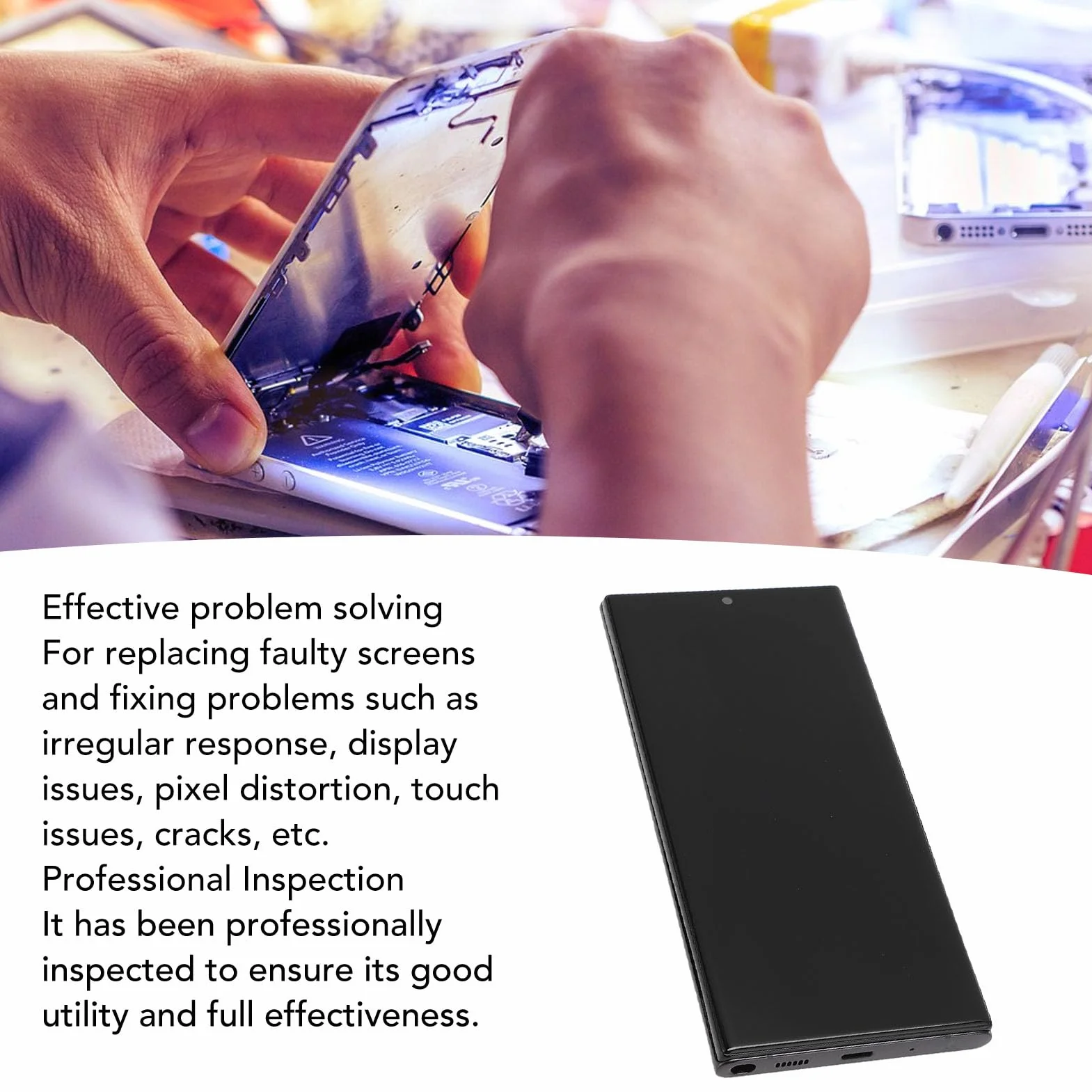 Cryfokt Zestaw do Wymiany Digitizera Ekranu LCD do Note 20 Ultra Pełny Zestaw Naprawczy Uszkodzonych Wyświetlaczy Starzenia się Ekranu Note 20 Ultra