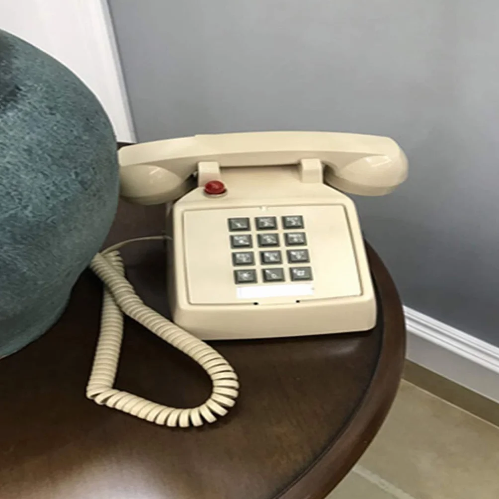 Vintage telefon stacjonarny Retro Wire Telefon przewodowy Staroświecki zamiennik telefonu biurkowego do wystroju domu i biura
