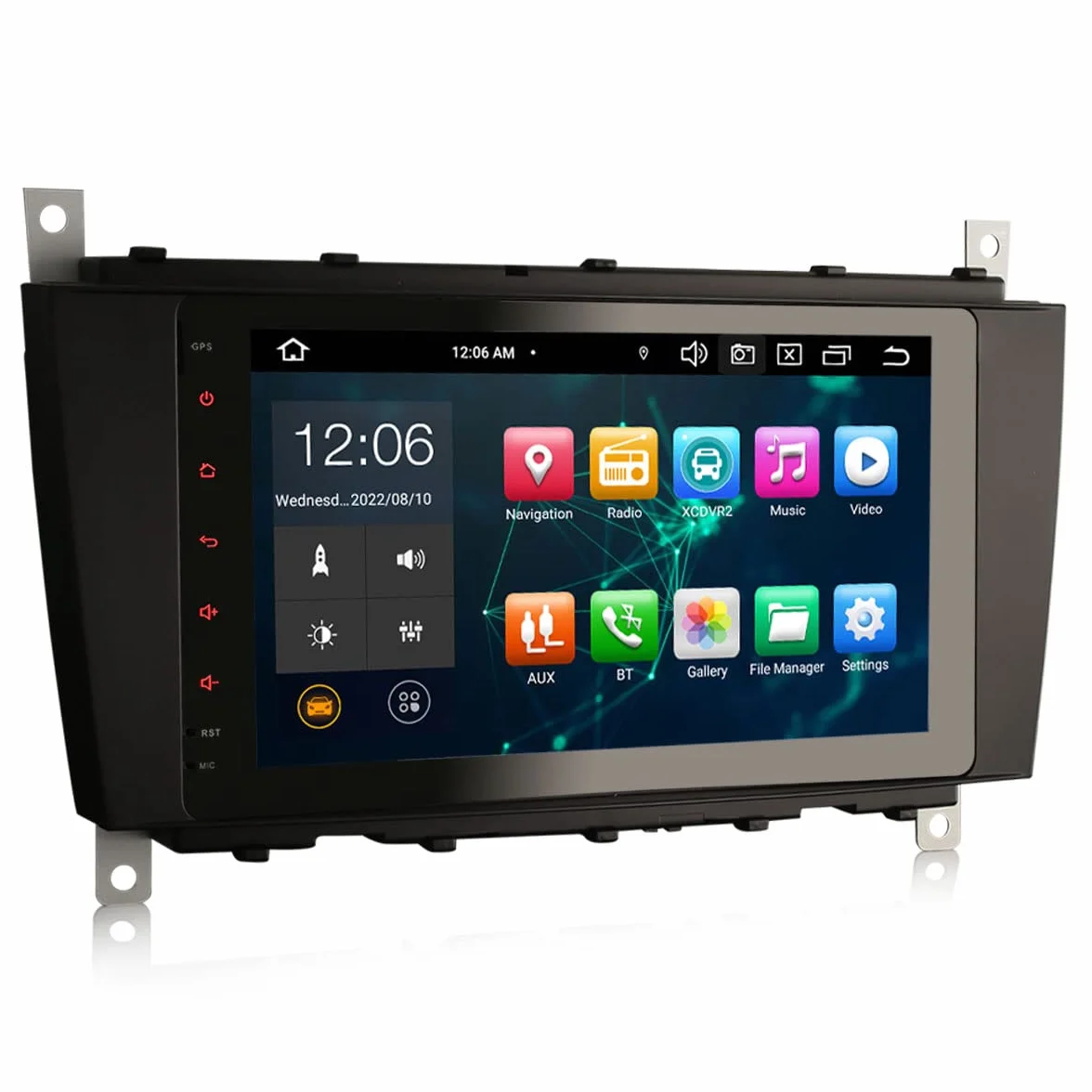 Erisin 8-rdzeniowy 8-calowy Android 14 nawigacja samochodowa stereo GPS dla Mercedes Benz klasa C/CLC W203 G klasa W463 wsparcie CarPlay Android Auto Bluetooth WiFi DSP TPMS FM Dab+ 4 GB RAM+64 GB ROM