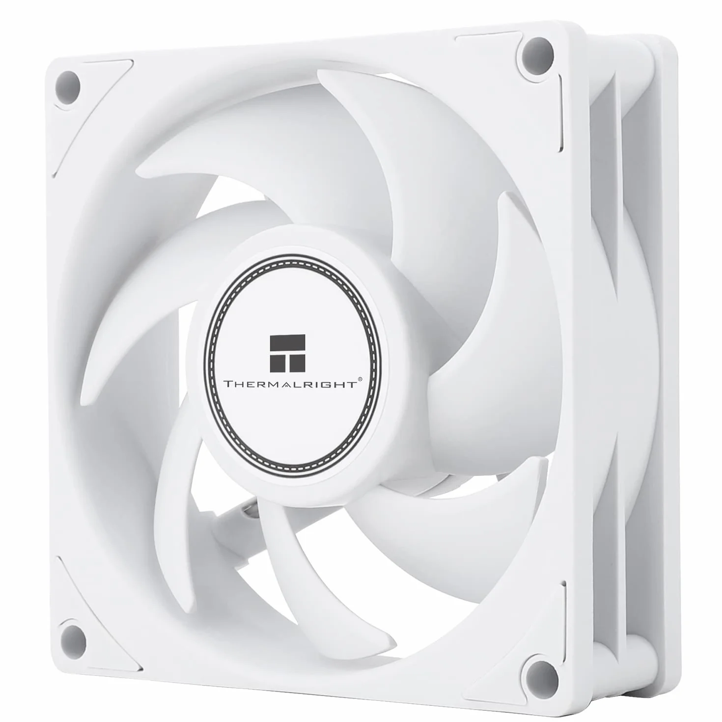 Thermalright TL-B8W CPU wentylator komputerowy, cichy, 4-pinowy PWM, cichy wentylator chłodzący, 80 mm, prędkość 2200 obr./min, 80 x 80 x 25 mm (biały)