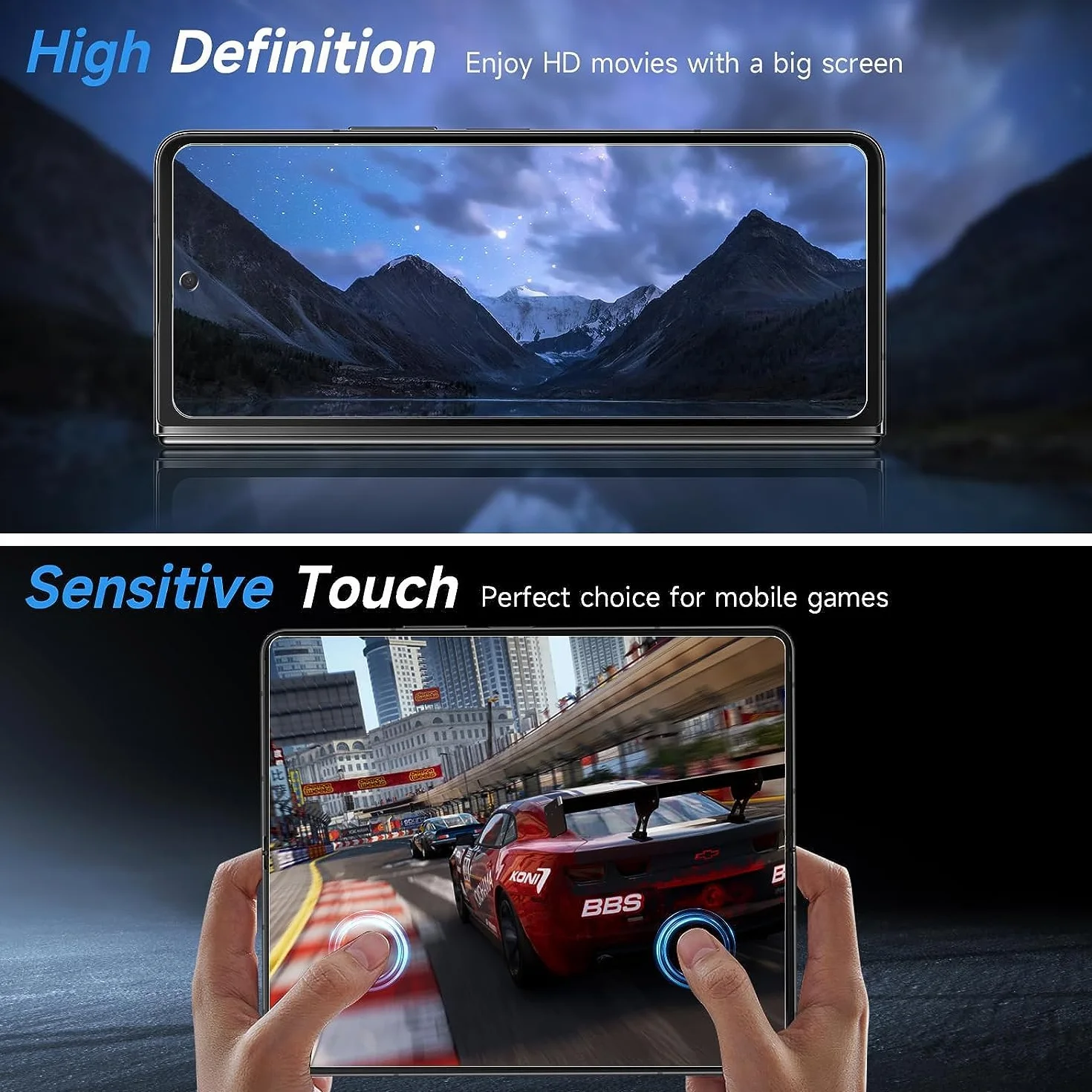 2 x ochrona ekranu ze szkła hartowanego do Samsung Galaxy Z Fold 5+, 2 x wewnętrzna miękka folia chroniąca prywatność, 2 x osłona obiektywu aparatu + 2 x folia boczna [odporna na zarysowania] [bez