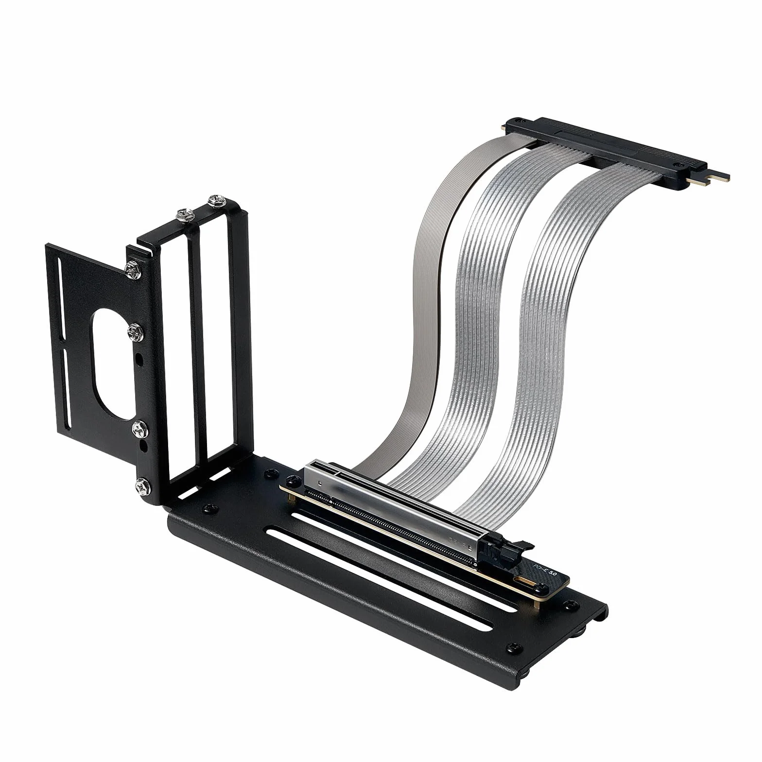 PCIe 5.0 X16 kabel Riser - przepustowość 128 GB/s - pionowy uchwyt GPU zestaw montażowy do WRX80/90E, RTX4090/5090/RX7900XTX - kompatybilny z PCIe 4.0 3.0 - bardzo elastyczny, podwójnie ekranowany