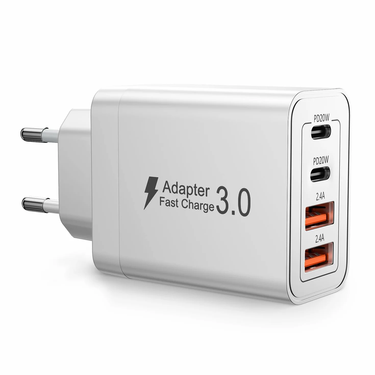 Ładowarka USB C, 40W Gniazdo, 4 Porty Szybkie Ładowanie, Przekształtnik USBC Wielofunkcyjny, Zasilacz USB C do Samsung S23 S24 S25, iPhone17 16 15 14 13, Huawei, Fast Charger