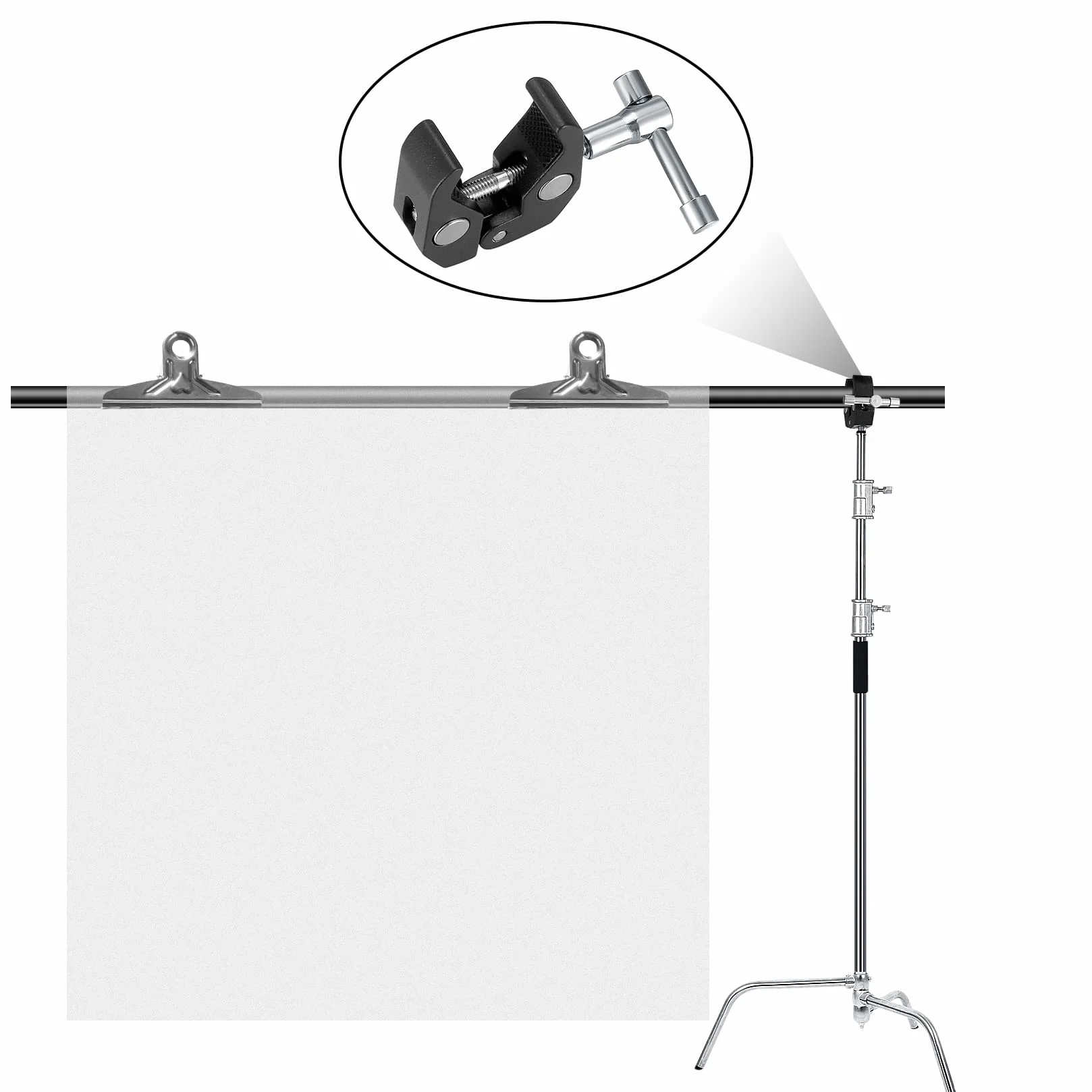 2 sztuki kamer Super Clamps, Magic Arm Clamp z klipsami gwintowanymi 1/4 i 3/8, głowicą kulową, zaciski statywu do lampy błyskowej, statywu, monitora LCD/DV, diody LED