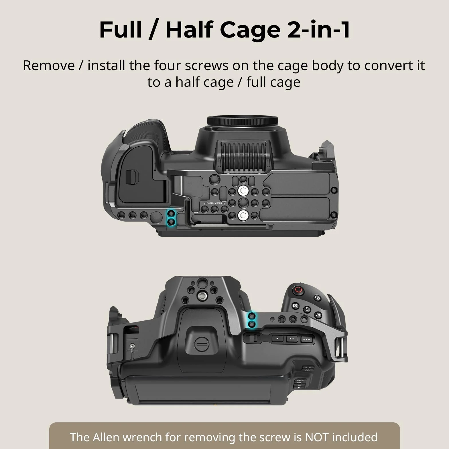 SMALLRIG Cage dla Blackmagic Design Cinema 6K, Pełna Klatki z Dołączoną Obsługą Konwertera Mocowania Obiektywu, Odporna na Odbicia, Odporna na Zarysowania, Wbudowanych Wiele Punktów Mocowania - 4785