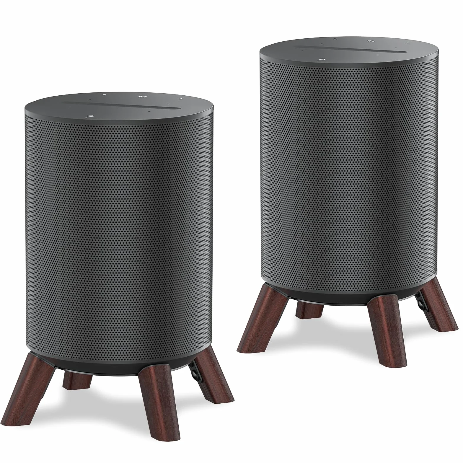 Drewniany stojak na biurko do Sonos Era 100 i Sonos Era 100 SL stojak, statyw na głośniki biurkowe ze stabilną podstawą do Sonos Era 100 stojaków, 2 sztuki w opakowaniu