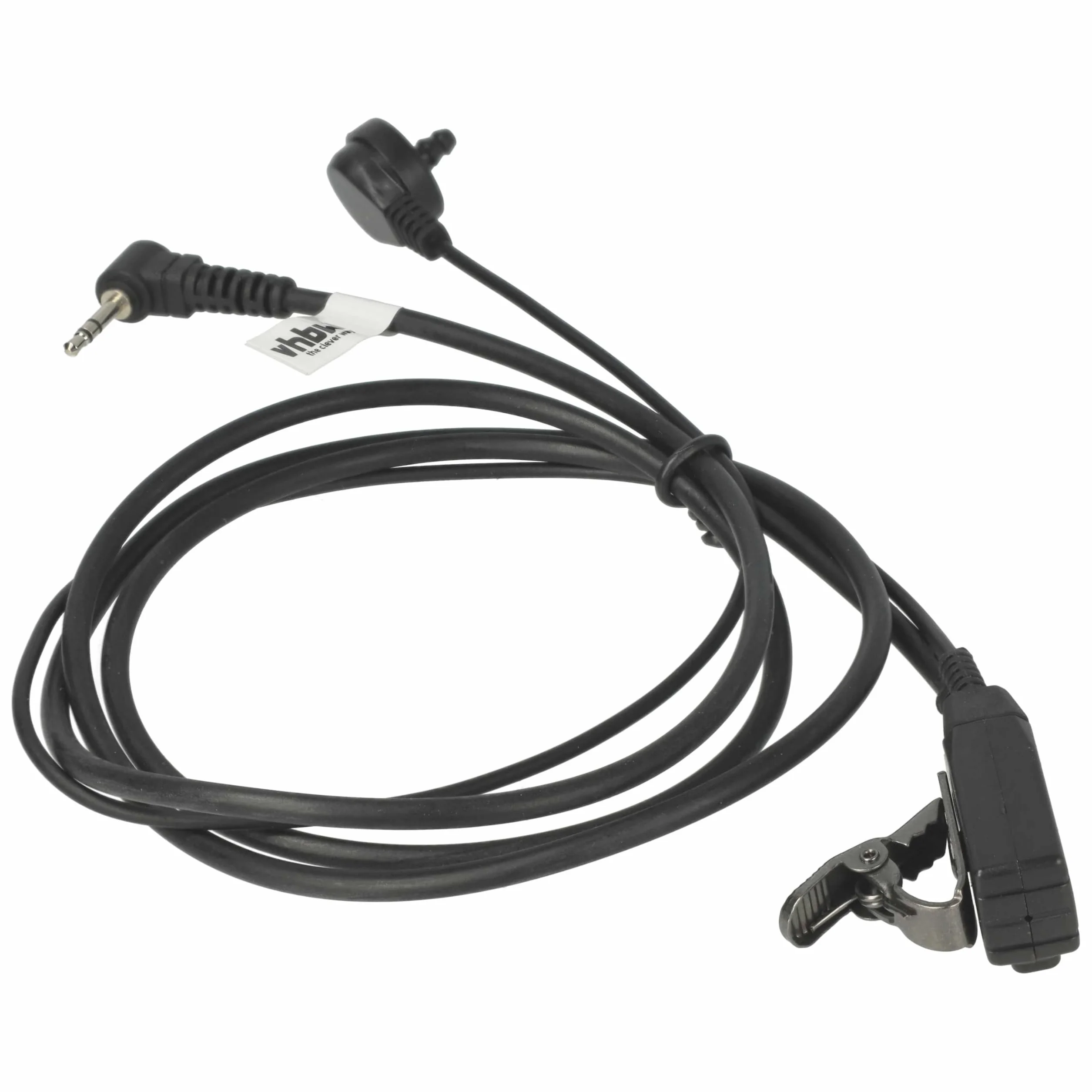 vhbw 10x zestaw słuchawkowy kompatybilny z Motorola MH230R, MC225R, MC220R, MB140R, MJ270R radiotelefon - czarny, przezroczysty wąż akustyczny