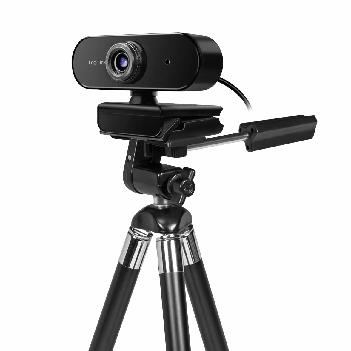 LogiLink UA0371 - Pro kamera internetowa Full HD USB z mikrofonem do wyraźnych rozmów wideo przez Skype/Google Meet/FaceTime/FB Messenger/itp.