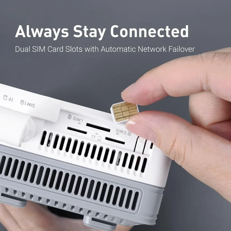 GL.iNet GL-XE3000 (Puli AX) 5G Router with SIM Card Slot, Dual SIM Cellular Router, Wi-Fi 6, 6400mAh Battery, Multi-WAN, VPN, OpenWrt, Secure 5G Router for Office, Retail, Events, Remote Work