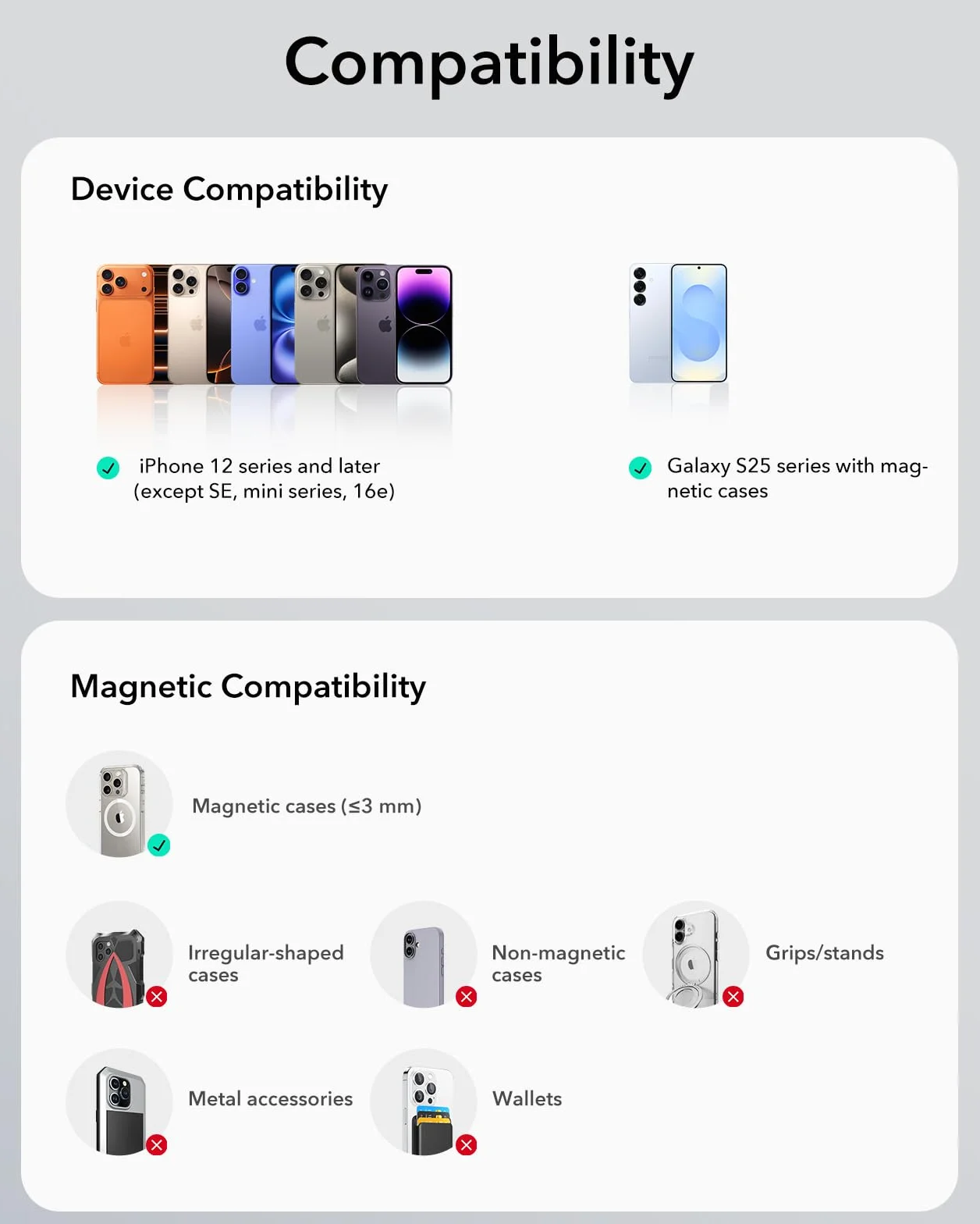 ESR Magsafe uchwyt samochodowy na telefon z CryoBoost, bezprzewodowa ładowarka samochodowa Magsafe, magnetyczny uchwyt na telefon iPhone Air 17 16 15 14 13 12, Galaxy S25, szybka ładowarka chłodząca