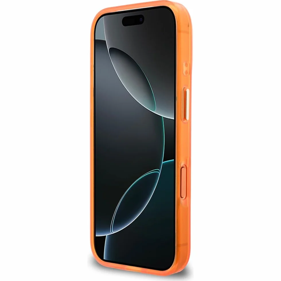 CG MOBILE Guess IML 4G Script Metal etui do iPhone 17 Pro Max (pomarańczowe)