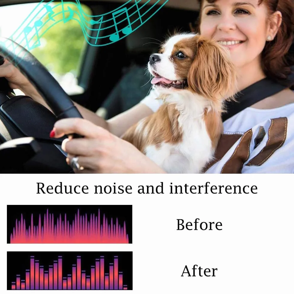 EKYLIN Samochodowy stereofoniczny konwerter sygnału dźwiękowego Hi-Low do automatycznego wzmacniacza, subwoofera, odtwarzacza CD adapter od wysokiego do niskiego
