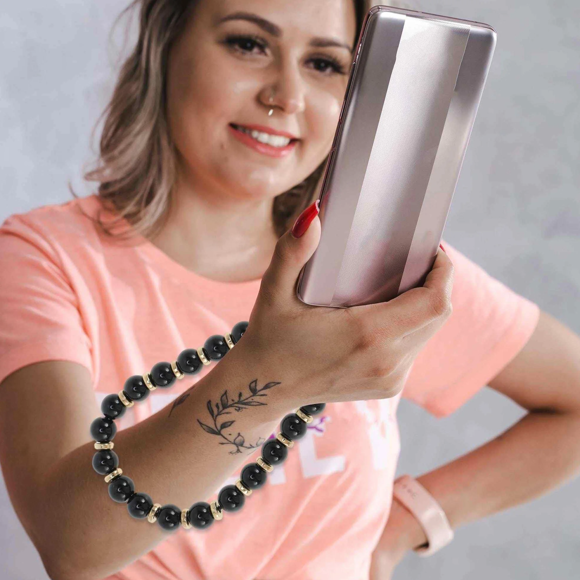 Łańcuszek na telefon komórkowy, zawieszka do telefonu komórkowego, uniwersalna bransoletka na telefon komórkowy, sztuczne perły, różowa, brązowa, biała