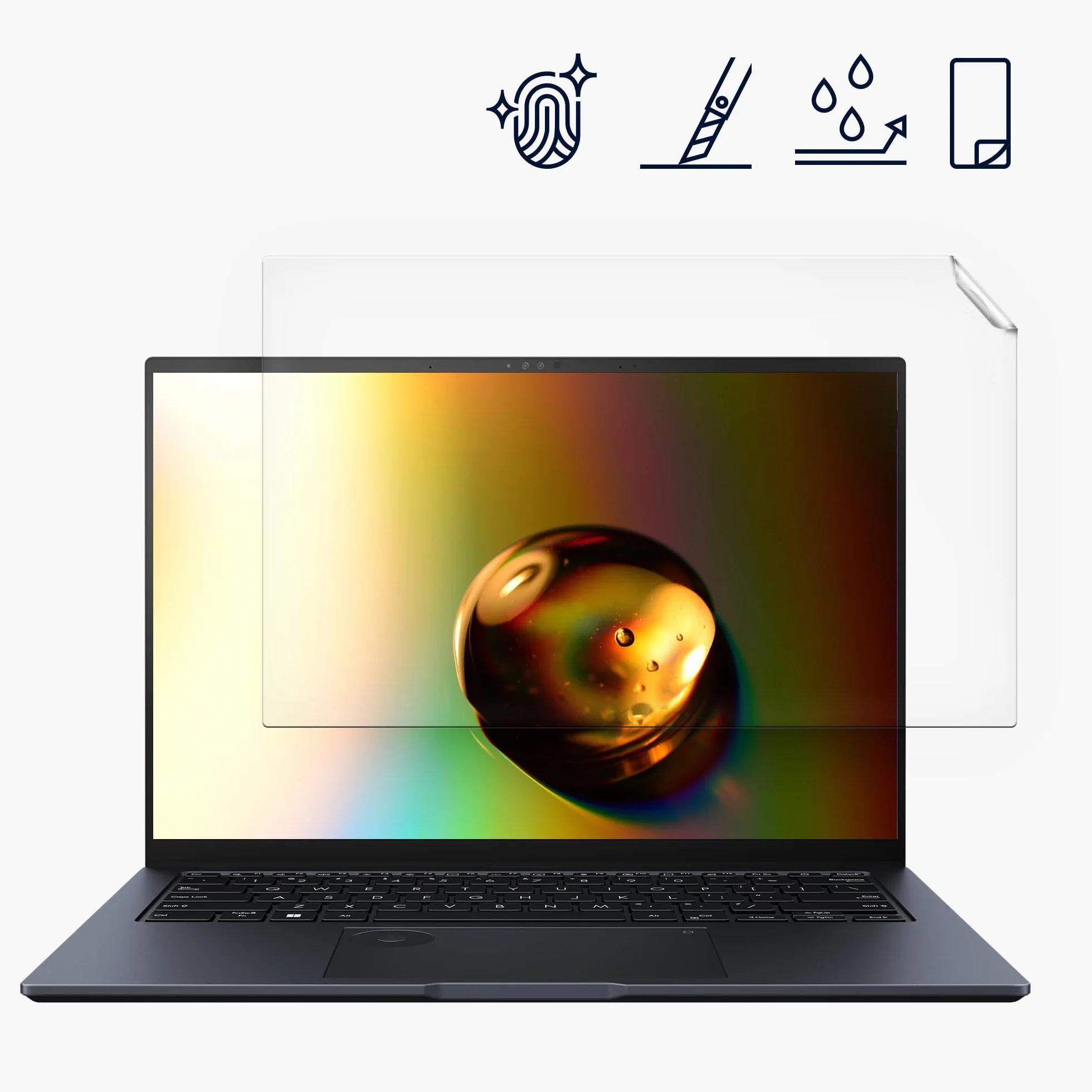 kwmobile Osłona ekranu kompatybilna z ASUS Zenbook 14 OLED 2024 35.6 cm – matowa folia antyodblaskowa