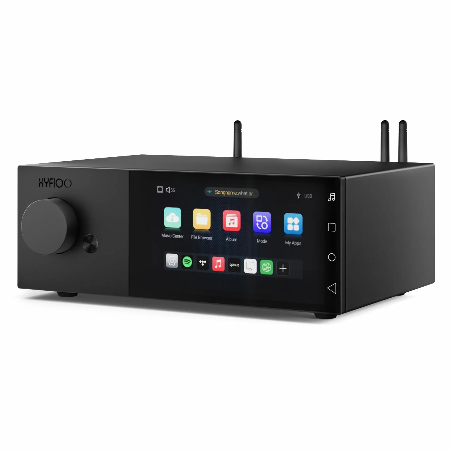 DM100 HiFi Music Streamer i cyfrowy odtwarzacz audio 5,5", ekran dotykowy 8 + 64 GB, korekcja 31 pasków, korekcja korekcji EQ i pokoju, DLNA AirPlay NAS Bluetooth 5.4 WiFi 6, kompatybilny z