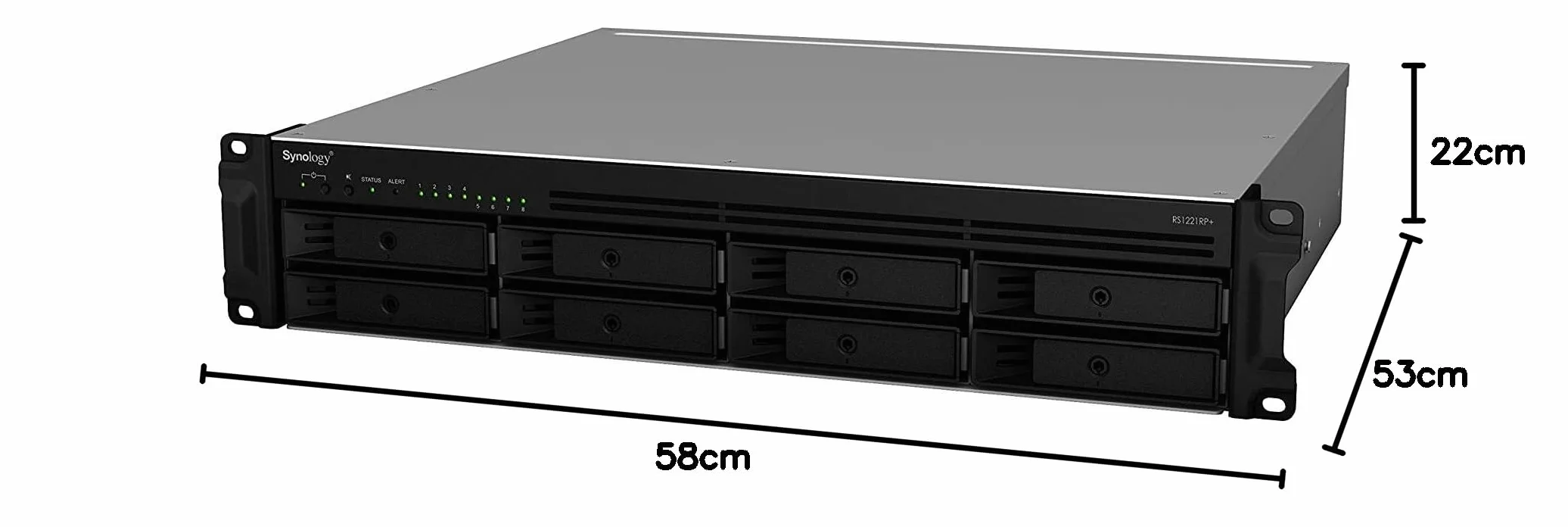Synology Czterordzeniowy procesor RS1221RP+8 Bay NAS 2,4 GHz