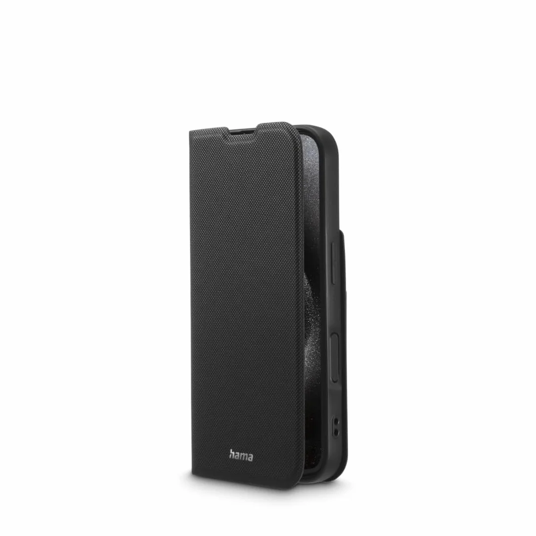Hama Etui na telefon komórkowy iPhone 16 Pro (etui na telefon komórkowy do postawienia, etui z przegródką na karty, dodatkowa ochrona wyświetlacza i aparatu, z magnesem, etui z klapką, miękkie,