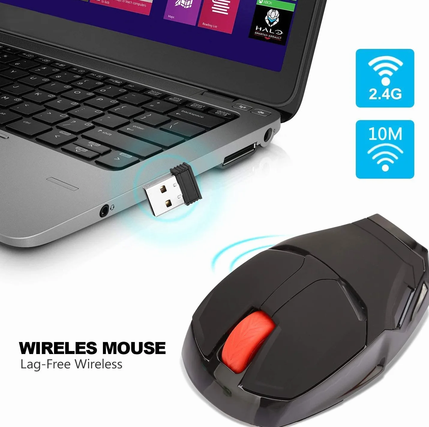 FLYEER Mysz komputerowa do laptopa mysz do gier