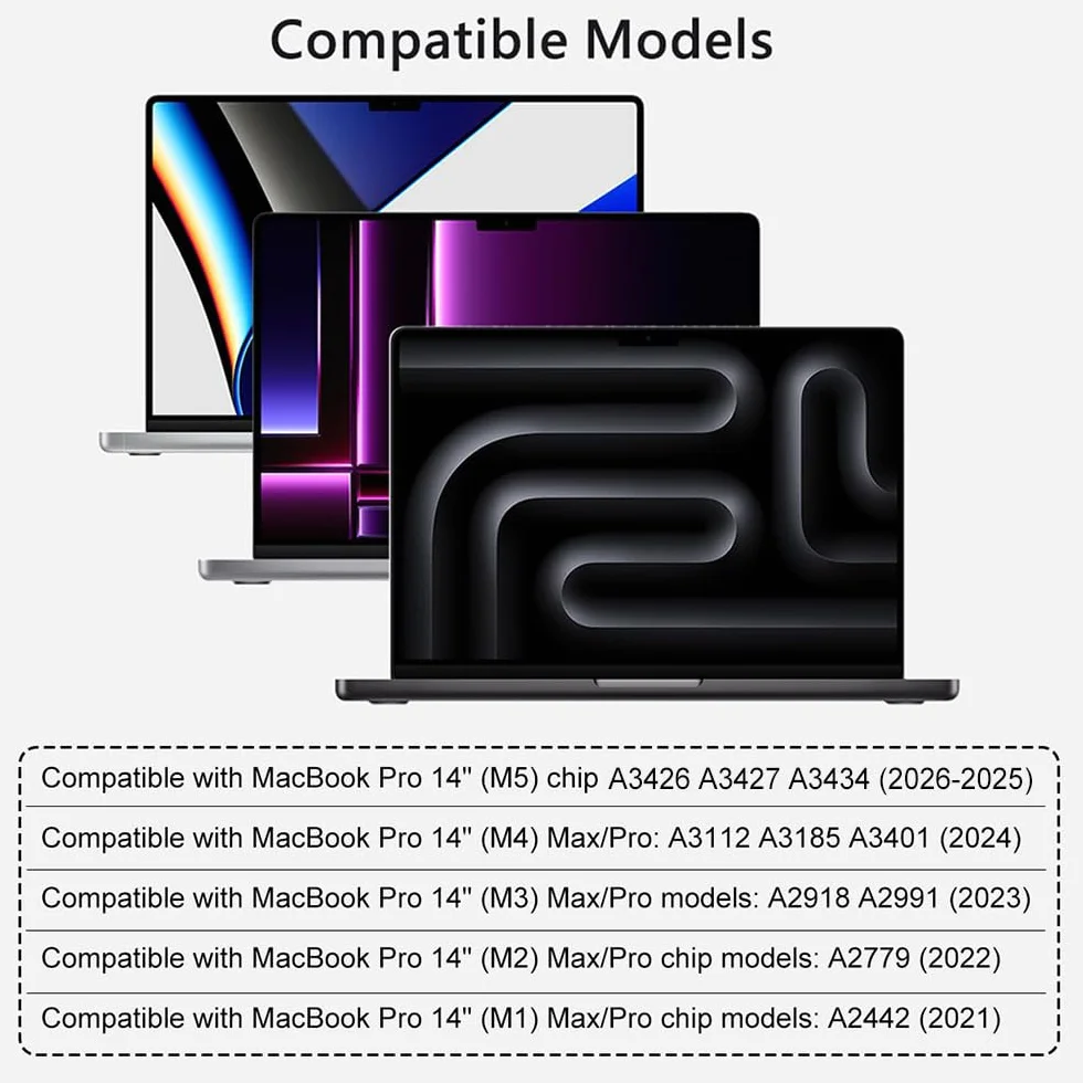 Folie ochronne do MacBooka Pro 14" M2 M1 Max Pro A2779 A2442 4H