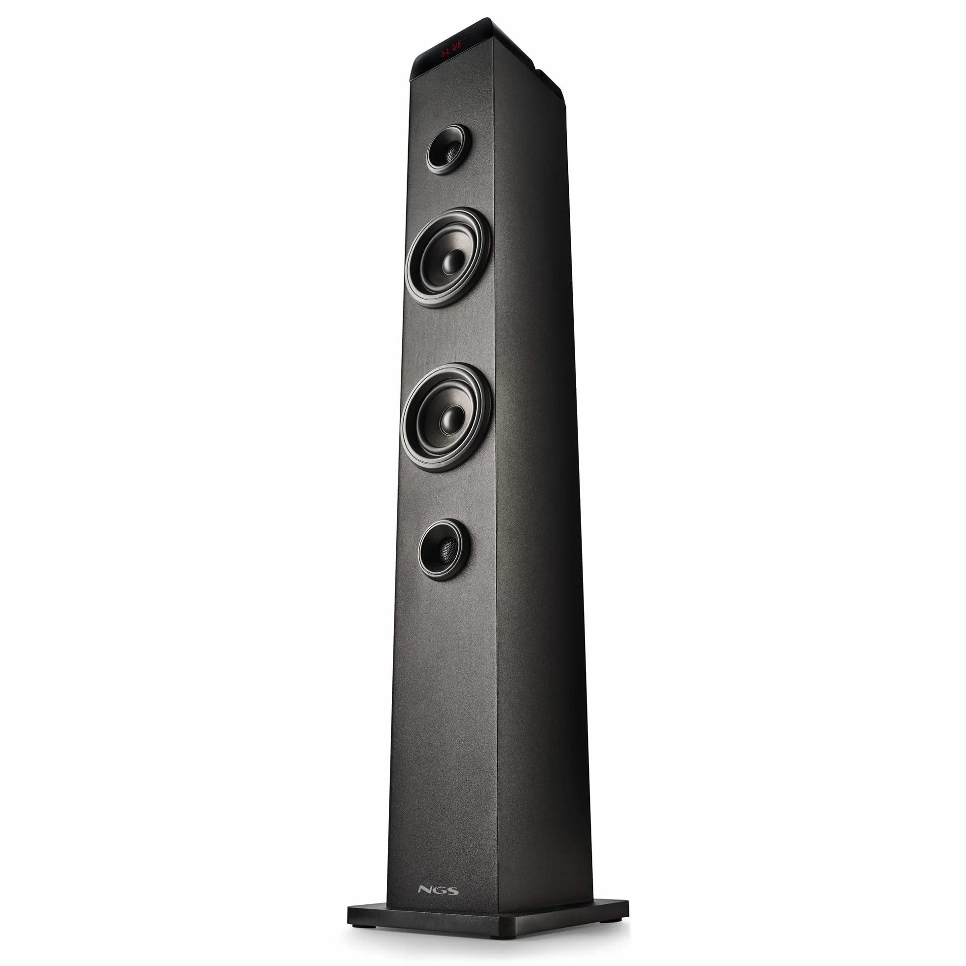 NGS Sky Charm Pro 50 W wieża dźwiękowa z Bluetooth 5.4, optyczna, USB, AUX-IN, radio FM, funkcja nadawania, mikrofon do karaoke, pilot zdalnego sterowania, czarny