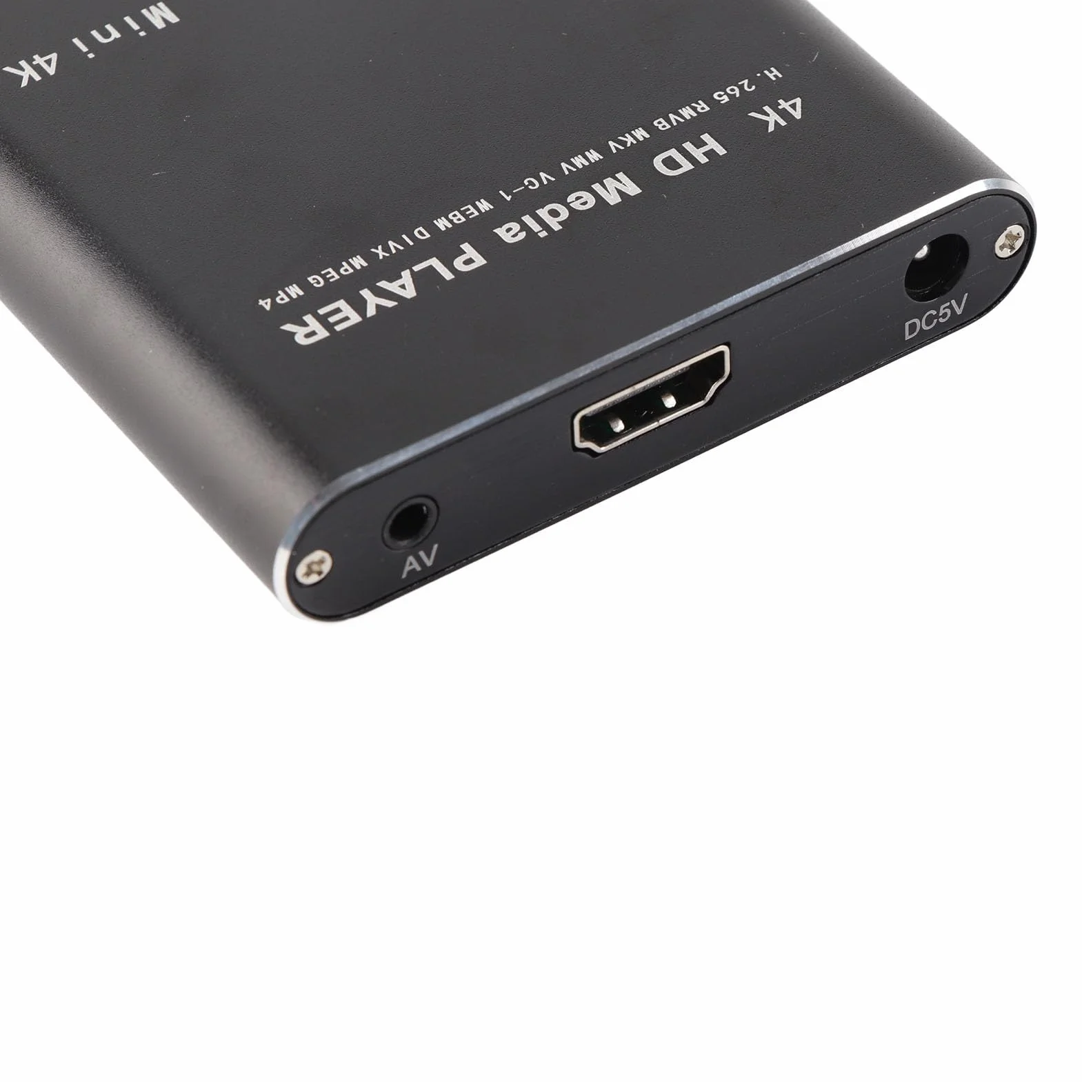 Odtwarzacz Wideo 4K HD, Odtwarzanie Wieloformatowe Mini Odtwarzacz Multimediów Strumieniowych z 4 GB Pamięci i Wieloma Napisami, dla Interfejsu Multimedialnego HD, Karty Pamięci (Wtyczka UE)