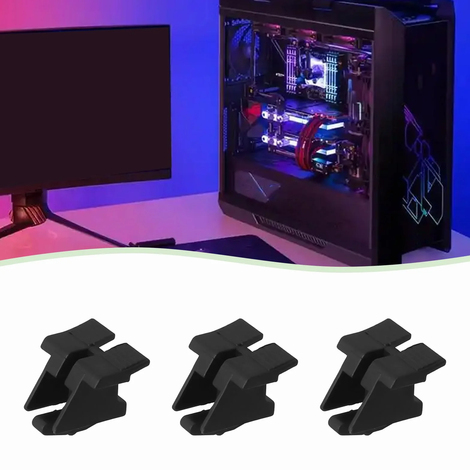 Zestaw 5 gniazd PCIE 16X Gaming PCIE 16X Slot Retention Clip Gniazdo karty graficznej z klipsem mocującym Fishtail, idealne do biura, gier i codziennego użytku