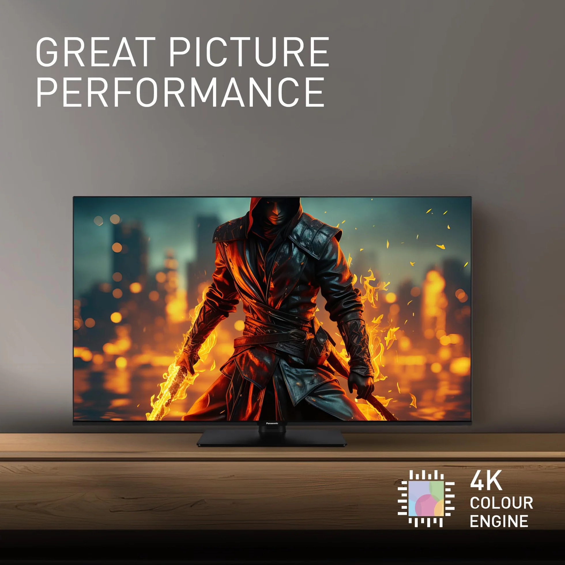 Panasonic TB-50W61AEZC, seria W61 50 cali, 4K Ultra HD Smart TV LED, TiVo, Dolby Vision i Atmos, tryb gier Plus, Alexa i Google Voice Control, Czarny