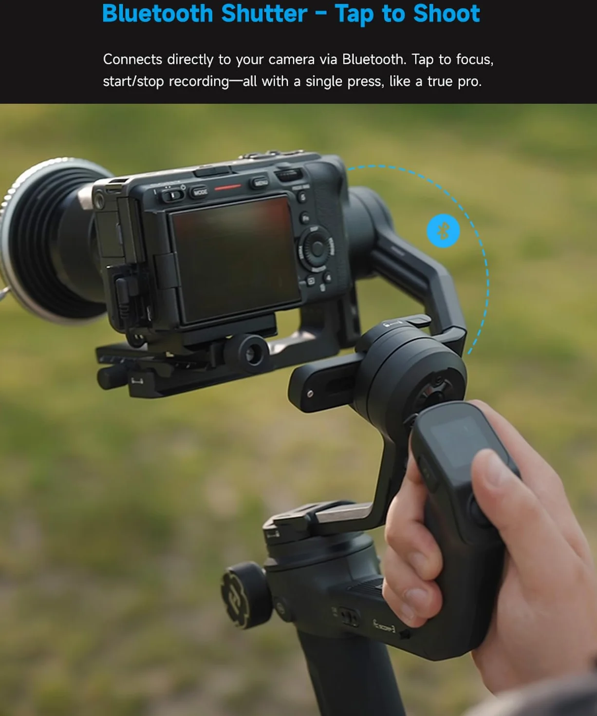 FeiyuTech SCORP 3 KIT Stabilizator kardanowy dla kamery, wbudowany śledzenie AI, stabilizator bezlusterkowca DSLR dla Sony/Canon/Nikon/Fujifilm, maks. 3.5KG/7.72lbs, ekran dotykowy, natywne pionowe