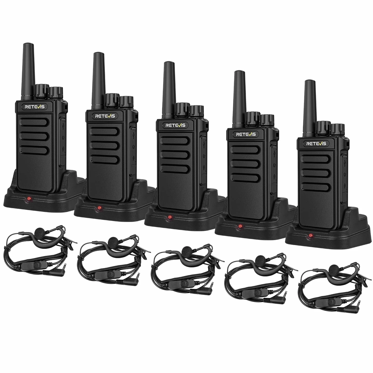 Retevis MateTalk P64 Radiotelefon Dwukierunkowy Cyfrowy ze Słuchawką, Profesjonalne Krótkofalówki, Kompatybilny Repeater, dla Dealerów UrządzeńKomunikacyjnych (opakowanie 5 szt.)